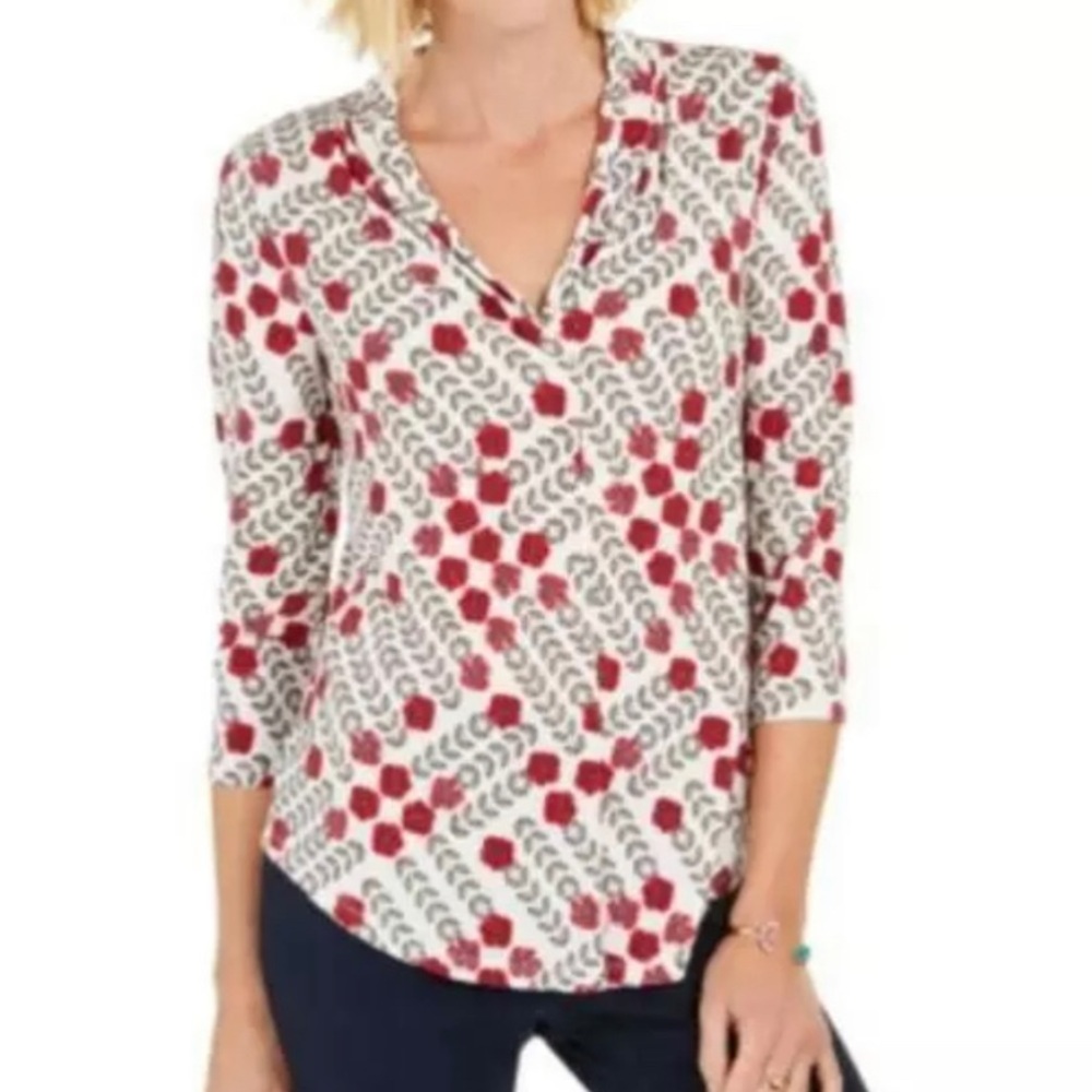 Charter Club's three-quarter-sleeve top Size M